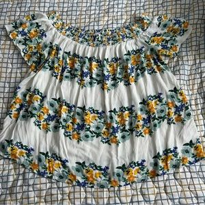 Old navy floral off the shoulder top large
